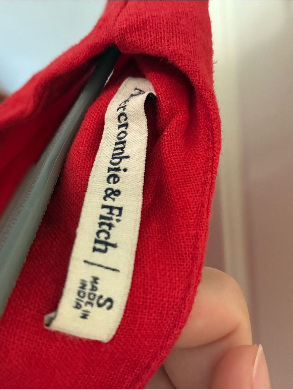 Abercrombie & Fitch Linen-Blend Shell Red Mini Sleeveless Backless Dress in Red - Picture 5 of 6